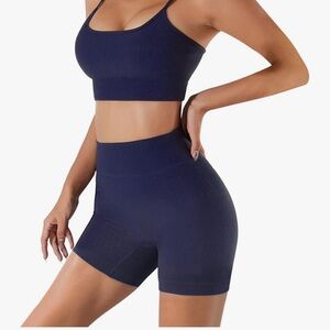 Amazon Women's Navy Blue Activewear Set